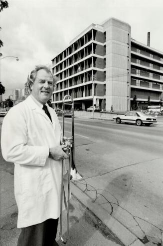 Chief surgeon at Central Hospital, Dr. Doug Hamilton has a flourishing other life as leader of the Brass Connection, a trombone band he founded. it won a Juno award in 1981.