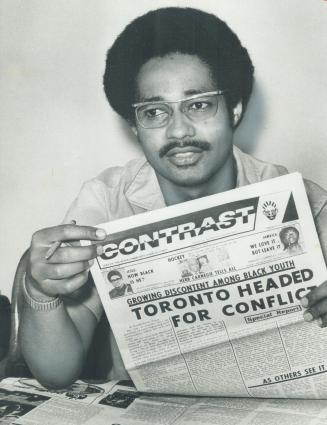 Harold Hoyte Edits Toronto's balck newspaper. He warns there may be race conflict in the future.
