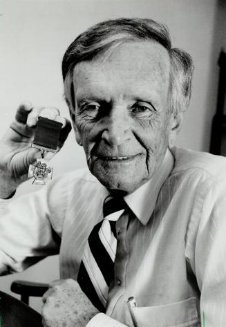Top award: William Hornell holds his brother David's Victoria Cross.