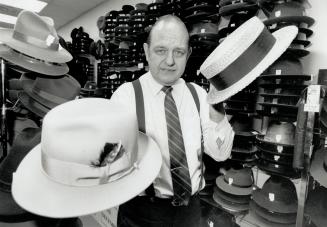 Hat's all, folks: Gary Hopkins sells 600 styles of men's hats at The Hatter on Yonge St.