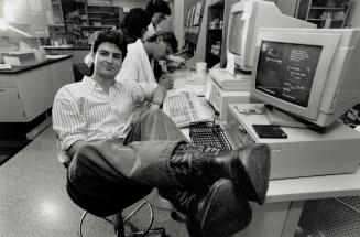 Richard Hyatt: Former volunteer donated 300 hours of his time to write a program linking Central Hospital's mainframe computer system to the laboratory's new Beckman sample analyzer
