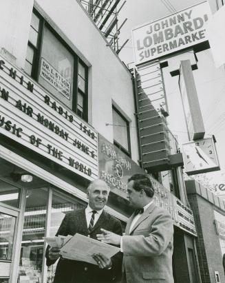 Johnny Lombardi in front of CHIN radio 1966. Toronto, Ont.