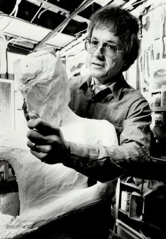 Quiet moment: John Alan Lee, controversial professor of sociology at Scarborough Campus, works on a piece of sculpture at Scarborough