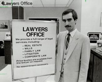 Come on in: Lawyer Don LeFeuvre runs the branch office of Somjen and Suter in the Simpsons-Sears store at Square One in Mississauga