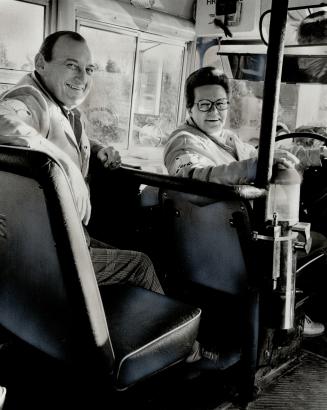 Welcome aboard: Dave and Irene Lewis have operated the Milton Bus Lines since 1973 and they've kept the operation a friendly one