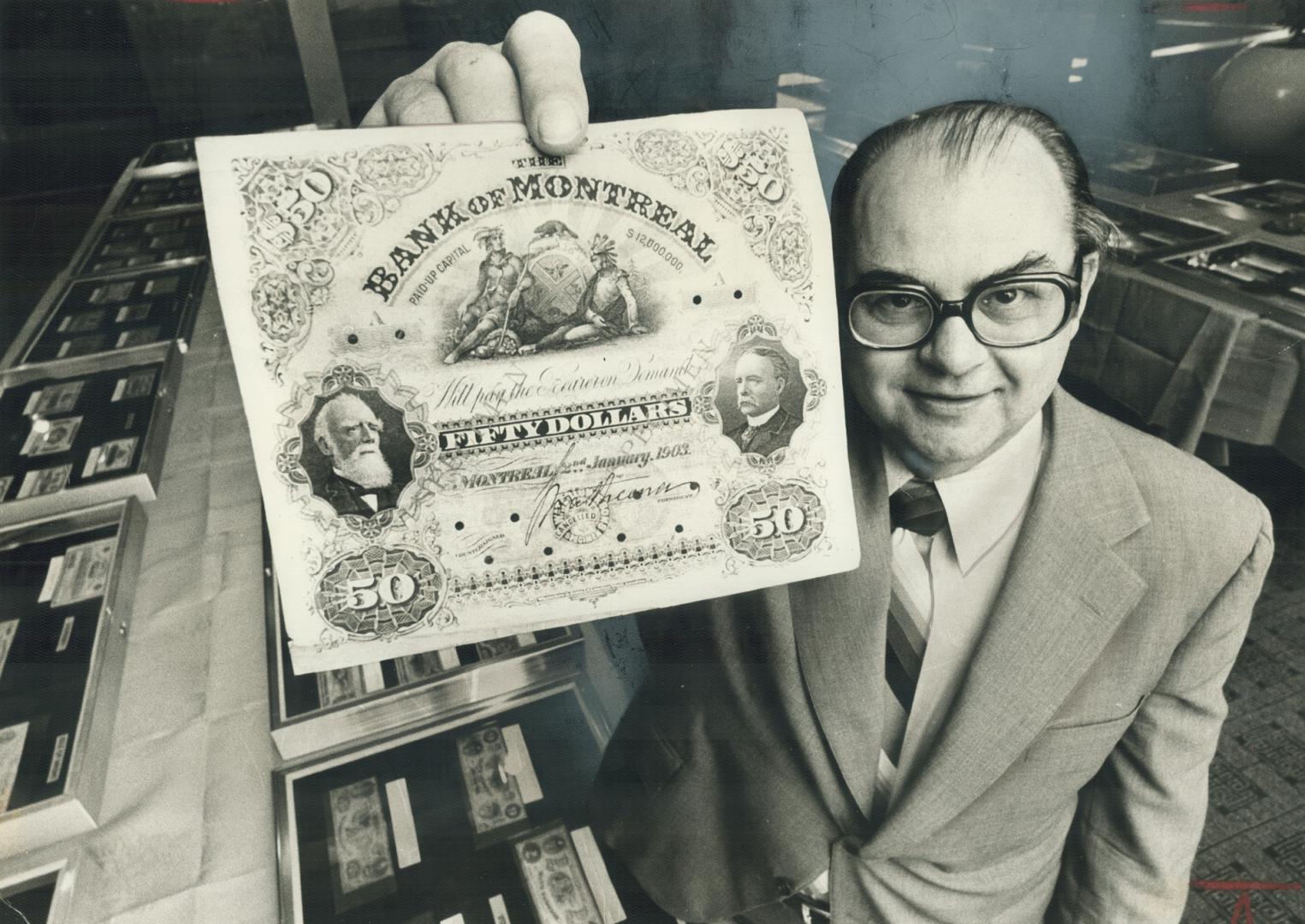 A prize exhibit in the bank note collection of William H