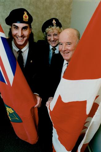 New member: New Legion member Steve MacDonald, left, is shown with with his mother Bev, centre, and Bill Scott at Richmond Hill Legion.