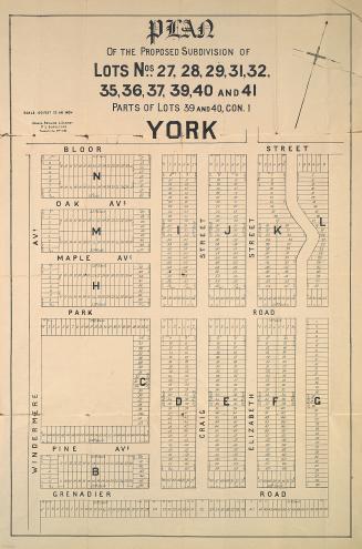 Plan of the proposed subdivision of lots nos