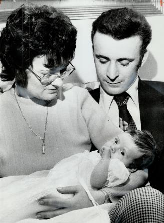 The Christening of their daughter, Lee-Ann Marie, was the first time Barbara and Jack MacDonald has been in Bloordale United Church, but they plan to go to church from now on - showing her the way to go, her father says