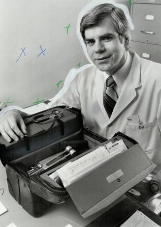 Dr. Bruce Merrick and his 20-year-old doctor's bag