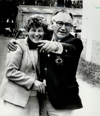 Together again: Reunited for the first time since D-Day, 40 years ago, Edith Bodin and AL Mazerolle remeber how Al saved her life after she had been shot by a German soldier