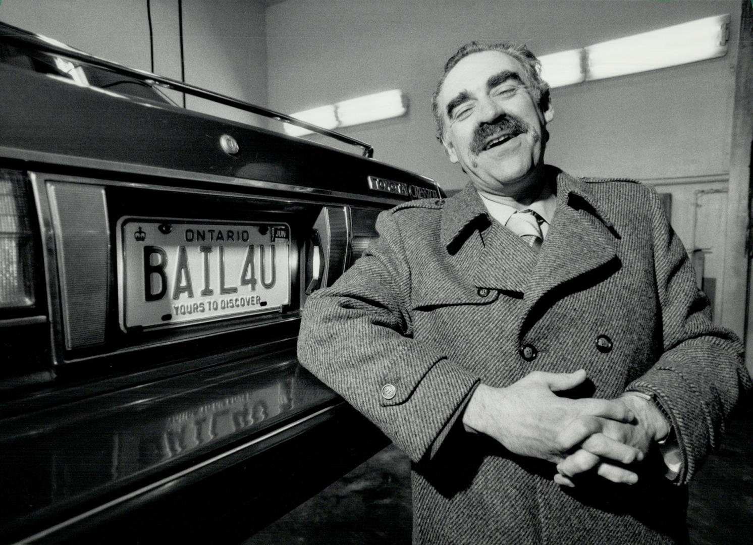 Mobile message: When criminal lawyer Allan Mintz drives his car, the licence plate bears a message to prospective clients
