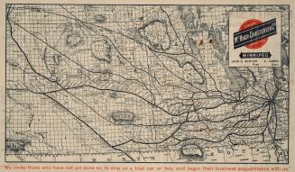 Vest pocket map and shipping instructions presented by McHugh Christensen Co. grain commission Winnipeg to shippers of grain in Manitoba and N.W.T.