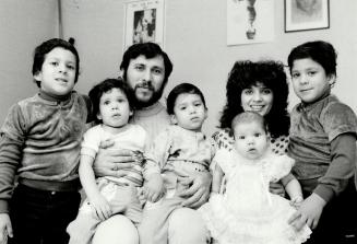 Glad to be alive: Elias Morales, a political refugee from El Salvador, arrived here in 1985 with his wife and four children after escaping right-wing death squads