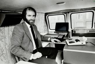 He counts on his van: Tom Murlson, a Registered Industrial Accountant, can roll up in his air conditioned office, spot your financial problems on site and solve them with his computer