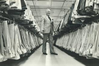 Ben Otis runs a modern pant manufacturing plant in North York. Disco pants are one of his hot items.