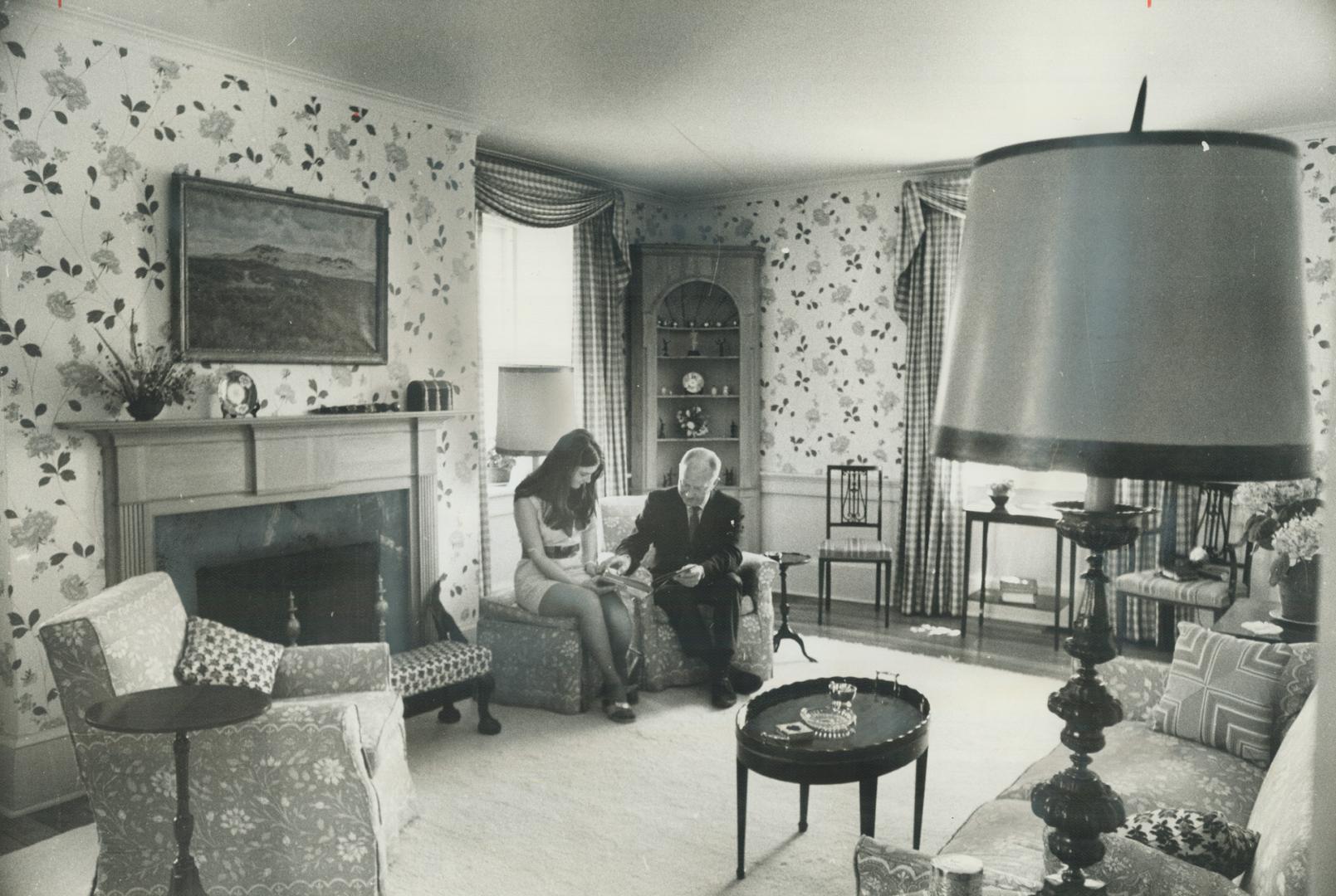 Bright and cosy living room of the Parker home near Aurora was made out of the original kitchen of the ancient farmhouse Col