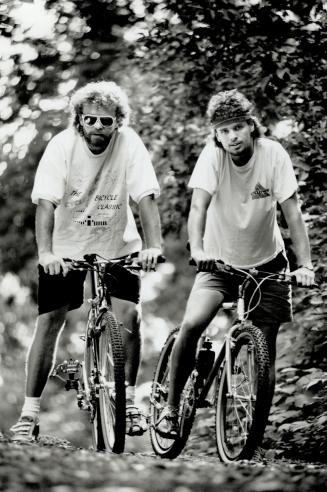 Mountain men: Brothers Jonathan, left, and Steve Petko train for an expedition in Chile. They aim to scale a volcano on their bikes.