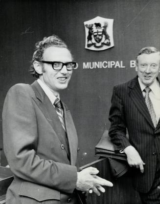 Peter Poot left and Dennis Manning, Director of parks for Scarboro