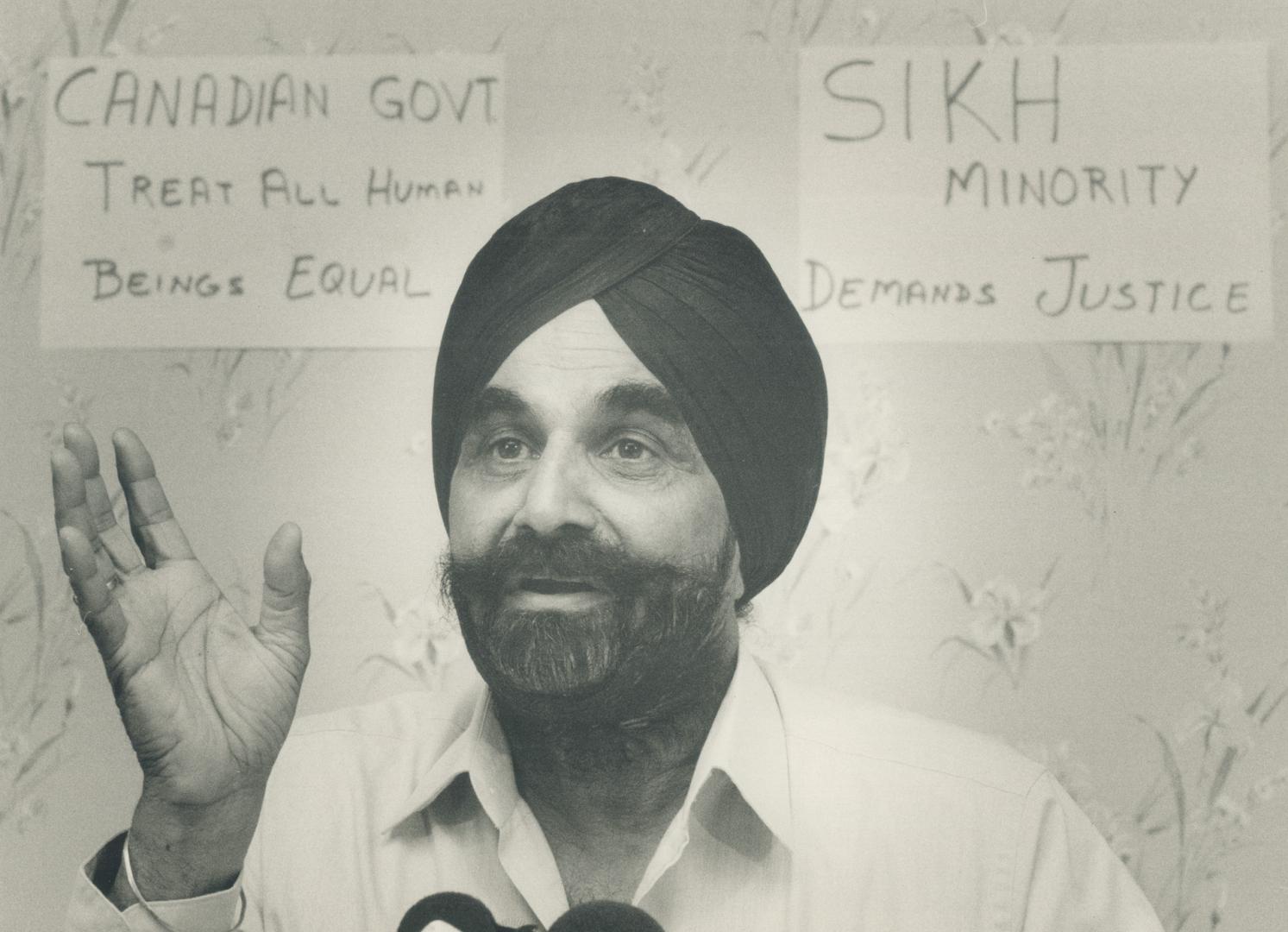 Hidden agenda: Raghbir Singh Samagh, Canadian secretary of the International Sikh Organization, says the federal Progressive Conservatives are trying to repair their sagging popularity by making a whole lot of noise about tougher refugee legislation