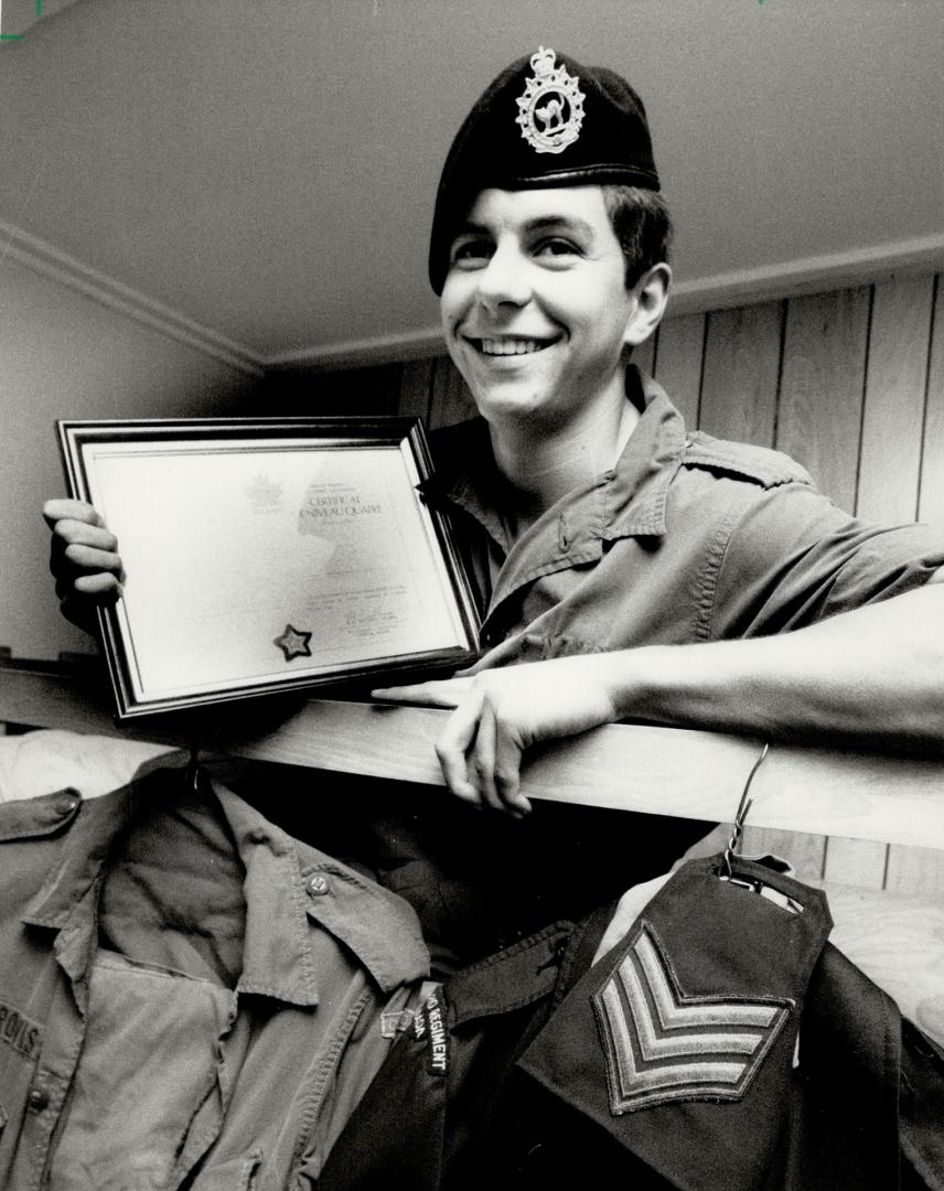 James Provis: The Pickering youth will try for his paratroop wings at Canadian Forces Base Edmonton this summer.