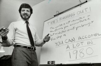 Gradualist: Norman Ringel, who is reputed to have a sense of the ticking clock, has developed a gradualist approach to keeping those New Year resolutions -- by doing them step by step, not attacking them head on and all at once