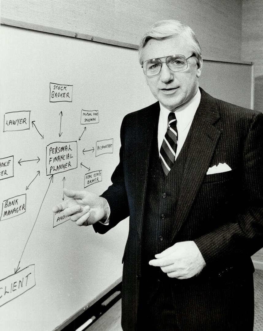 Stanley Sanderson: The president of the Canadian Association of Financial Planners says members try to help people plan their total financial needs, as opposed to selling particular investments