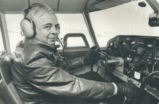 Research Chemist Dr. Harold Schiff pilots his own plane to meetings across the continent on problems of the ozone layer