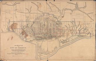 Map of the city of Toronto shewing proposed intercepting sewers and sewers already constructed