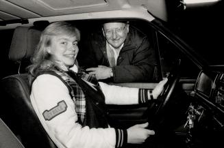 Driving ambition: Rudy Scheffler will give his safe driving quiz-prize - advanced driving lessons - to his daughter Cybele, a 19-year-old student at Centennial College