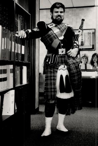 Tort Vs. Tartan: Jim Scott will doff court silks for piper regalia to perform before McLaughlin Bandshell audiences this summer as pipe-major to the band his law firm sponsors.