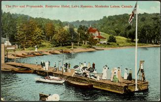 The Pier and Promenade, Rostrevor Hotel, Lake Rosseau, Muskoka Lakes, Canada