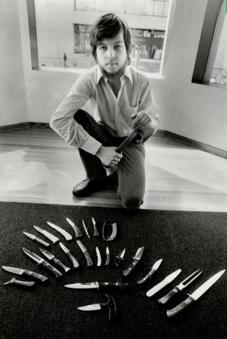 Men are fascinated by knives, says Adam Smith. I've wanted to make them since I was 13. Now 24, he's 14 months behind on his orders.
