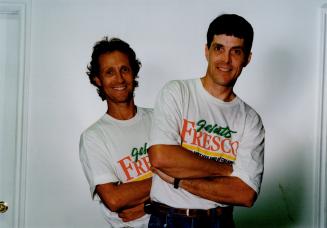Cool Ideas: Above, Gary Soren, left, and Hart Melvin make ice cream Italian-style at Gelato Fresco