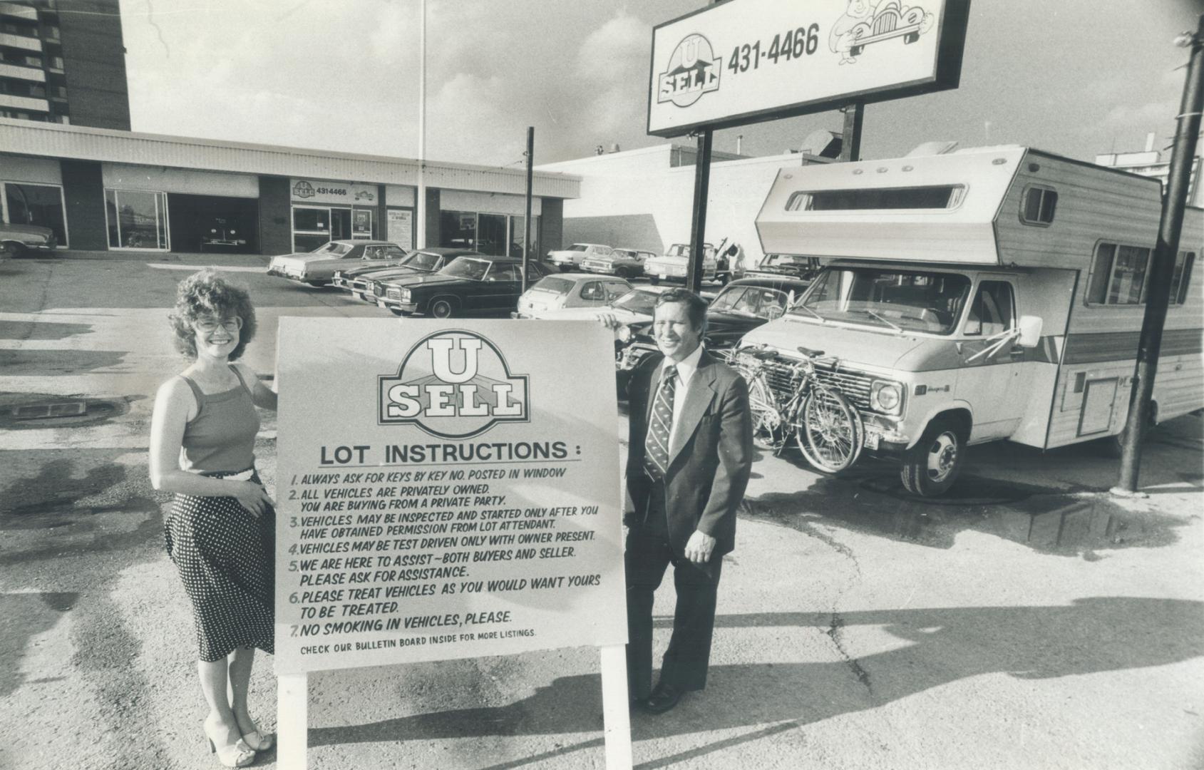 Flat fee approach: When Norm Spears saw success of California entrepreneur's Wheels 'n Deals business, he bought idea the with partners, including wife Claudette, set up U-Sell used car sales facility in Toronto