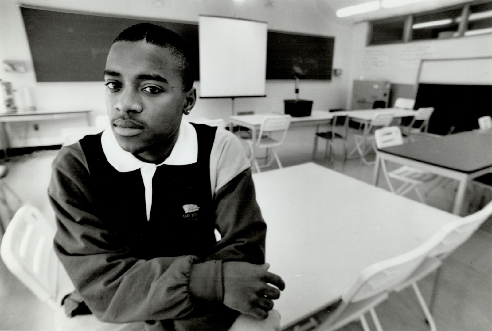 Black-focused' education: Tracy Stewart, 18, a student at the Subway Acadmy alternative school, believes settling up schools that emphasize black studies is a good idea