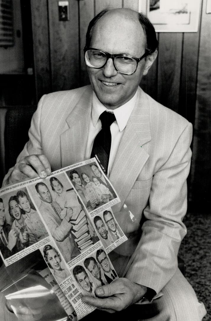 Back to the past: Retiring school principal Bill Springle looks back when it all began 33 years ago today when a Star photographer snapped the picture of him and his sister