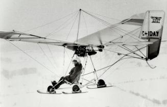 Sky's the limit: Clare Strachan, 75, pilots his ultralight aircraft around Claremont, northeast of Metro