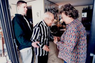 Mike Taylor (left) and Doreen Haddeaux & Alec Caspi