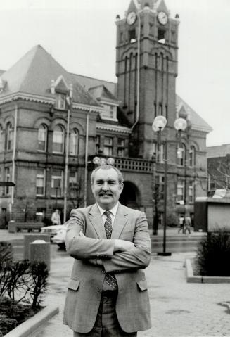Doug Tarry: St. Thomas' mayor, seen in front of city hall, says his community was called Little Ohio because of its many U.S. branch plants.
