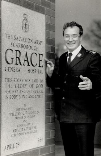 Contributed service: Major Harold Thornhill, executive director of Scarborough Grace General Hospital, accepts lower pay so the Army can stretch its donated funds