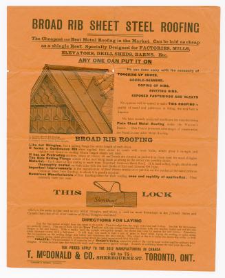 Broad rib sheet steel roofing ...T. McDonald & Co.