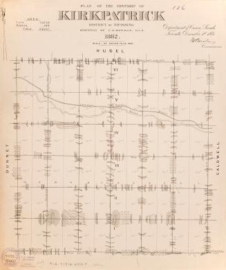 Plan of the township of Kirkpatrick district of Nipissing surveyed by C.D. Bowman, P.L.S.