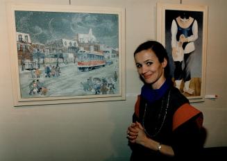 Unabashed primitive: Artist Rajka Kupesic and her lively, fanciful Blizzard On Queen Street.