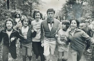 Children from 45 area schools joined North York Mayor Mel Lastman and Alderman Marilyn Meshberg for a run down new fitness trail in Bestview Park yesterday after it was opened officially