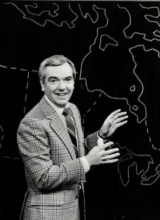Once he was a chalk-tosser but Bill Lawrence, weather-man at the CBC, plays it straight now.