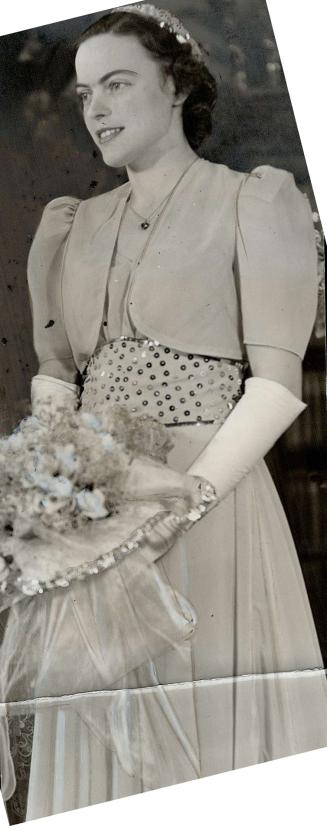 Ful Barrie. Next picture shows Miss Rosabel Lay, who attended her sister as bridesmaid. [Incomplete]