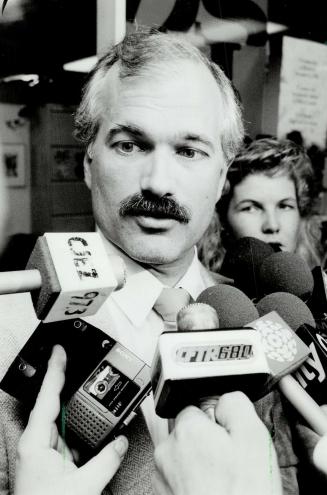 Front runners: Councillor Jack Layton, left, with a two-month head start, June Rowlands, who leaves her post atop the Metro Police Service Board tomorrow, and Councillor Tom Jakobek are possible successors to Mayor Art Eggleton