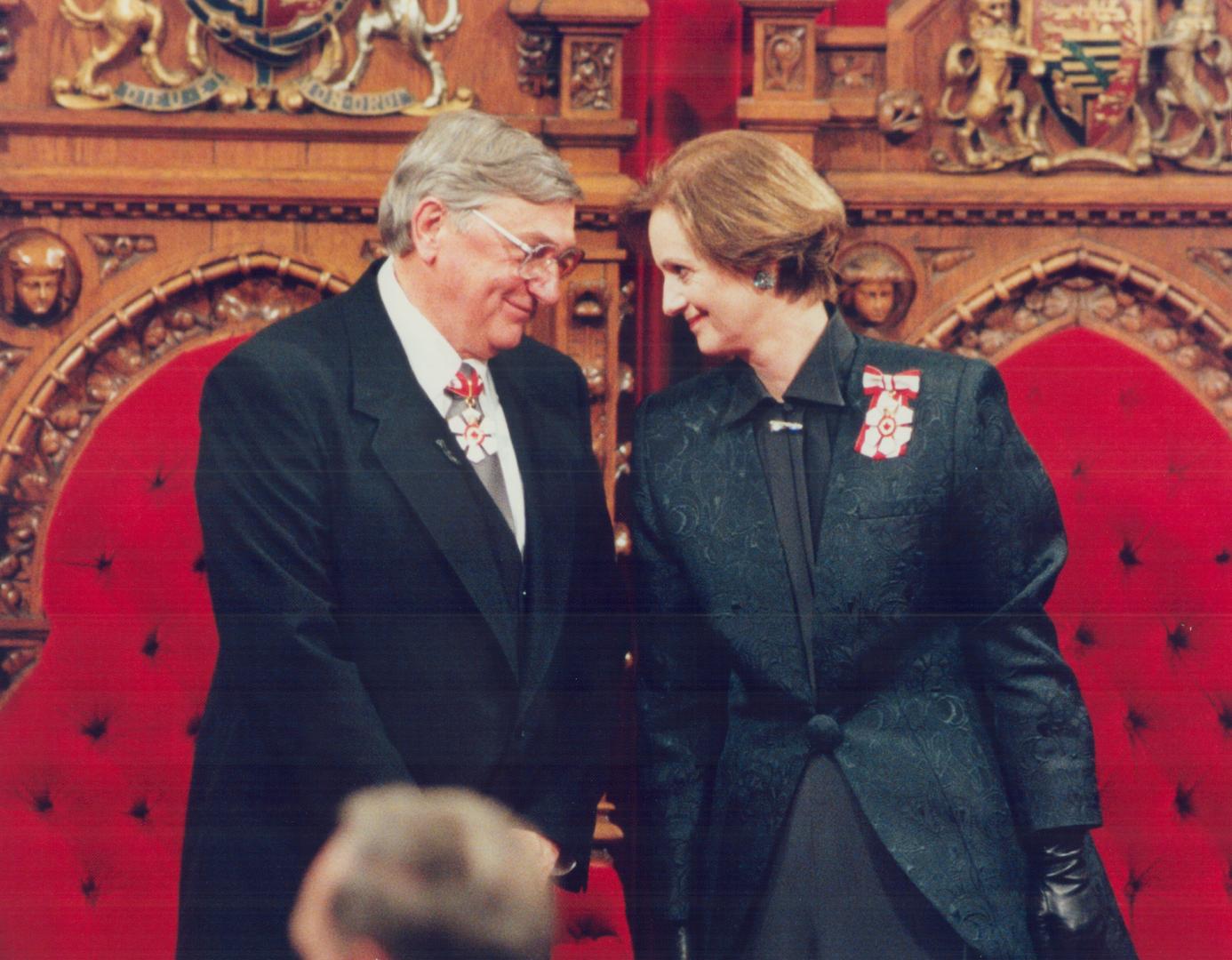 Romeo LeBlanc and wife Diane Fowler: Installation as 35th G.G.