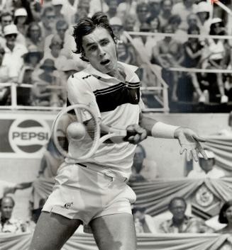 Unhappy ending: Czechoslovakia's Ivan Lendl, left, posted his first victory over Bjorn Borg yesterday when the Swede, rated No